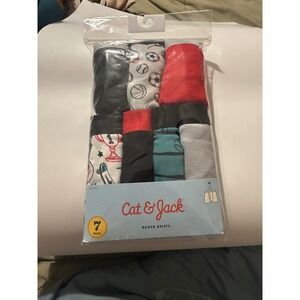 Cat & Jack Boys Boxer Briefs 7 Pack Sports Prints Solids Multicolor Size M 8